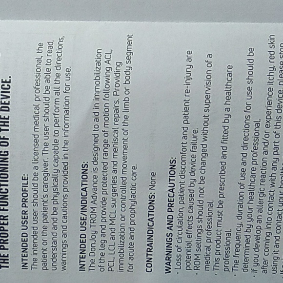Therapy Don Joy Knee Brace TROM ADVANCE XL LARGE w/ instructions DONJOY - Picture 10 of 15